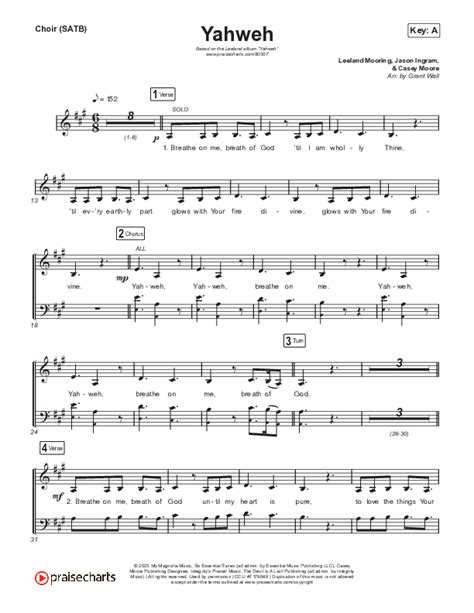 Yahweh Choir Sheet Music PDF (Leeland) - PraiseCharts