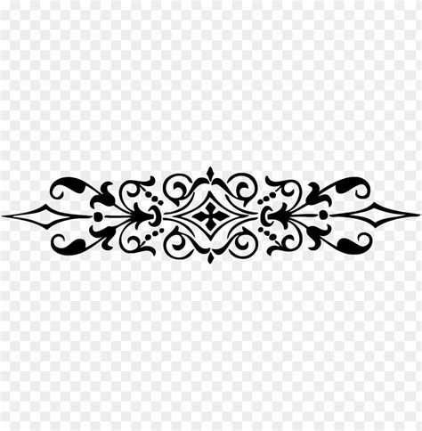 Black Baroque Ornate Divider Png Transparent With Clear Background Id