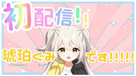 【初配信】はじめまして！琥珀ぐみです！ 新人vtuber Youtube