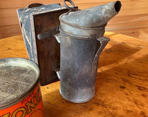 Vintage Bee Smoker With Bellows Ai Root Quality Bee Supply Beekeeper