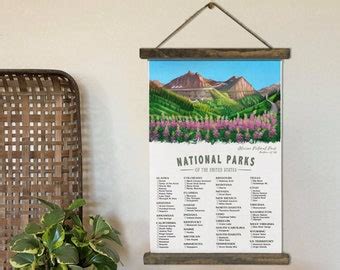 National Park Checklist Poster Great Smoky Mountains Wall Art Etsy