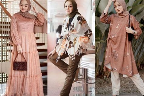 Mix Match Outfit Hijab Bernuansa Nude Ala Antik Arifani Manis