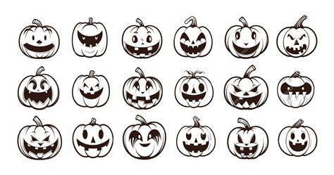 Premium Vector Happy Halloween Silhouette Set Collection Of Halloween