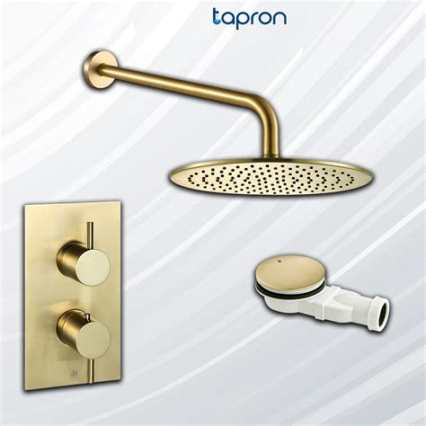 Brass Bathroom Fitting Gold 1 Outlet Shower Valve Tapron