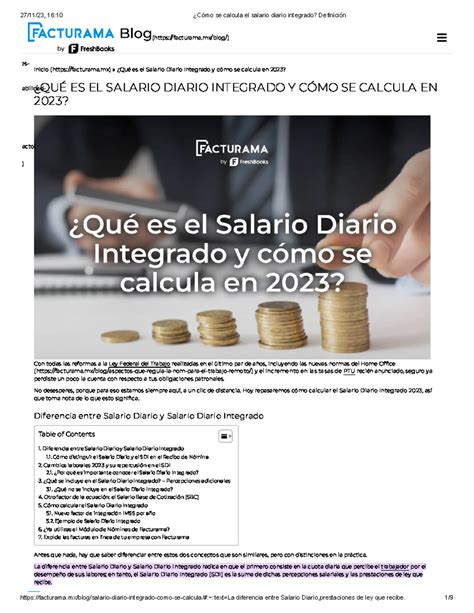 Factor De Actualizacion 2023 ¿cómo Se Calcula El Salario Diario Integrado Definición Inicio