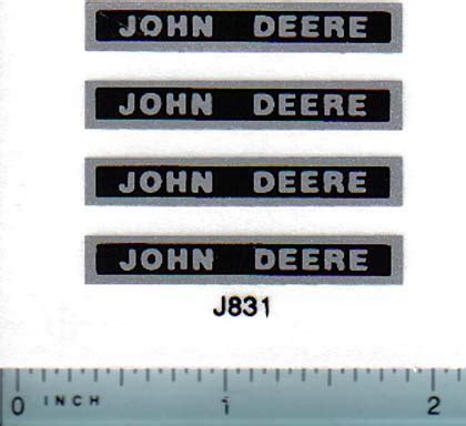 Decal John Deere Silver Black Inch Logo Dj Midwest