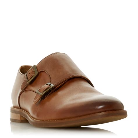 Dune Stowmarket Double Buckle Monk Shoes In Tan Brown For Men Save 4 Lyst