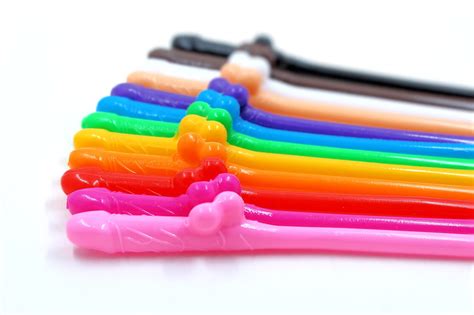 Bachelorette Party Straws Rainbow 12 36 Pack Penis Straws Etsy