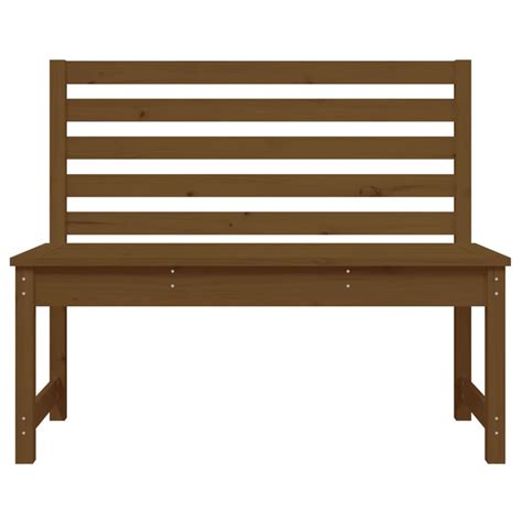 Banc De Jardin Marron Miel Cm Bois De Pin Massif Salutuya