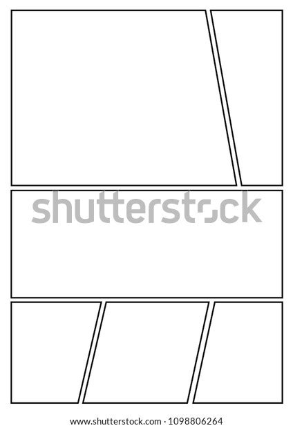 Manga Storyboard Layout Template Rapidly Create Stock Vector Royalty