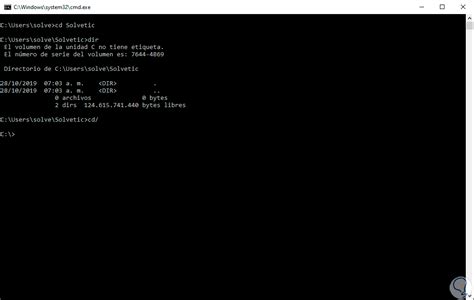 Cambiar De Directorio En Cmd Windows Comandos Solvetic