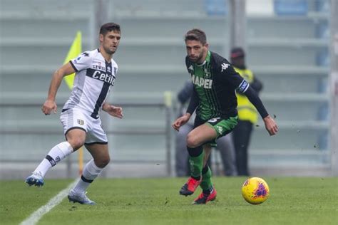 Vincent Laurini Parma Domenico Berardi Sassuolo Editorial Stock Photo