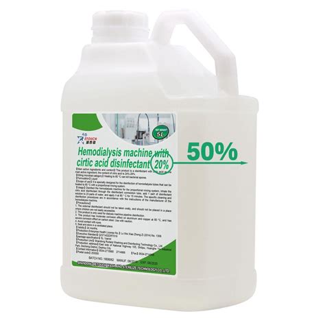 50 Citric Acid Disinfectant For Disinfection And Cleaning Of Hemodialysis Machines Citric