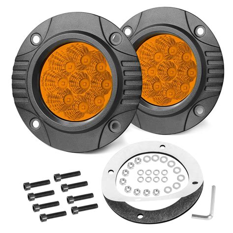 OFFROADTOWN Amber Flush Mount LED Lights 5 2PCS 90W LED Pod Lights