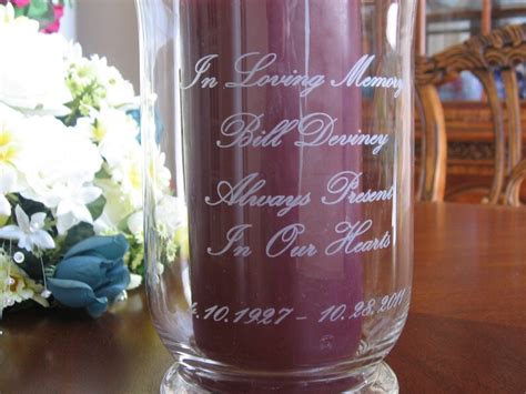 Memorial Candle Holder Personalized Engraved Etsy