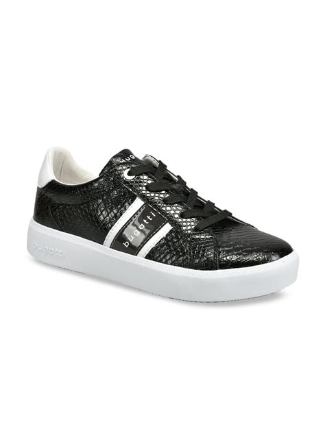 Buy Bugatti Women Black Snakeskin Printed Sneakers - Casual Shoes for Women 11623214 | Myntra