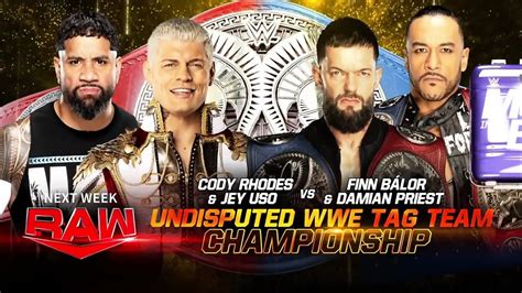 WWE2K23 Cody Rhodes Jey Uso Vs Finn Balor Damian Priest Tag Team