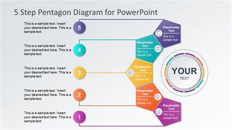 5 Steps Pentagon Shapes Powerpoint Diagram Slidemodel Pentagon Images