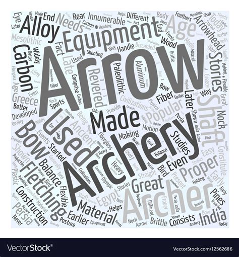 Archery Equipment Word Cloud Concept Royalty Free Vector