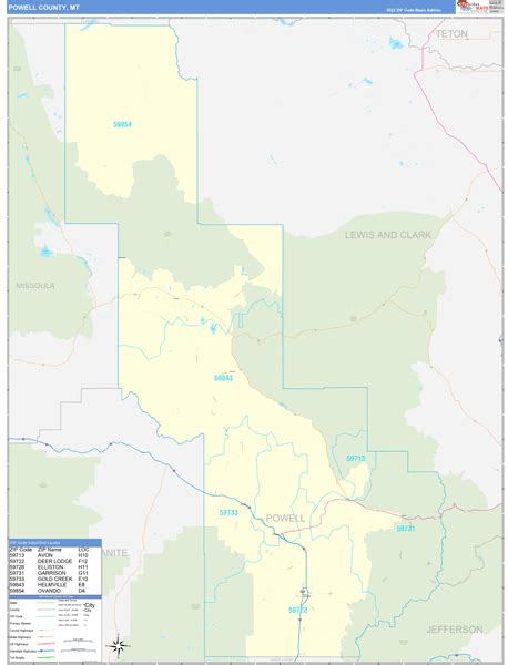 Powell County, MT Digital Map - Basic