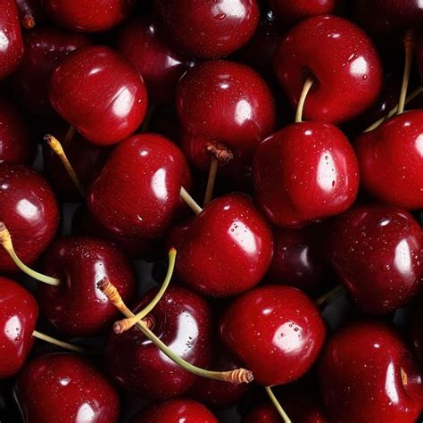 Premium Photo A Close Up Of A Bunch Of Cherries