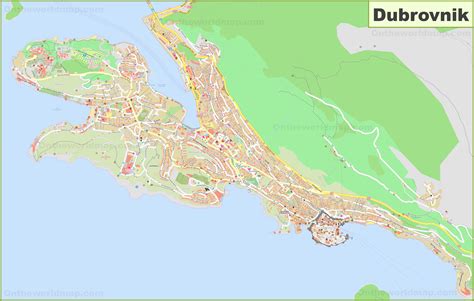 Tourist Map Of Dubrovnik