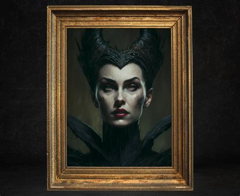 Maleficent Reimagined Print Maleficent Painting Print Renaissance Art