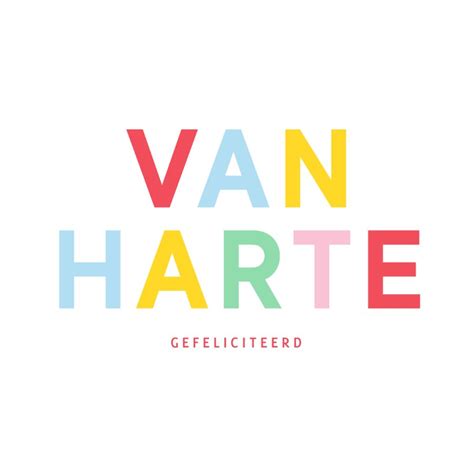 Vrolijke Verjaardagskaart Van Harte Met Kaartje Go