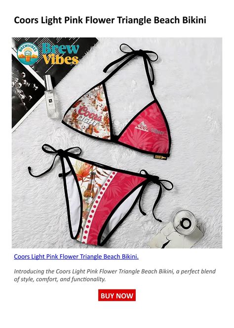 Coors Light Pink Flower Triangle Beach Bikini BrewVibes By BrewVibes Issuu