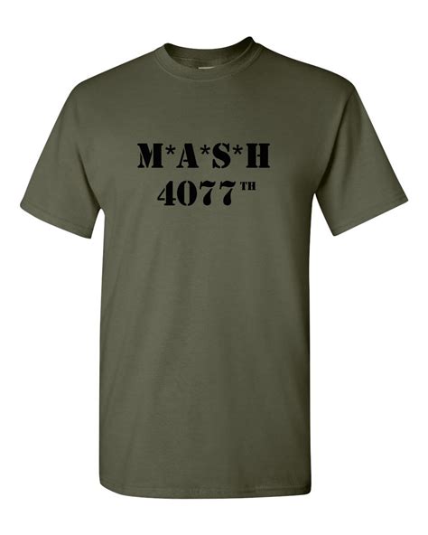 Mash 4077th Army Military Green T Shirt Mash Combat Gildan Tee Ebay