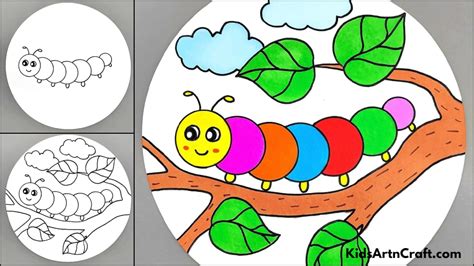 How to Draw Worm Easy Drawing for Kids - Kids Art & Craft