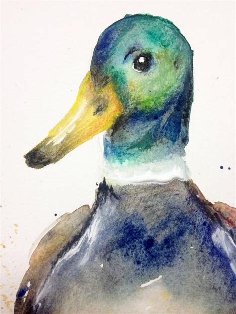 Mallard Duck Watercolour Print Duck Gift Country Kitchen Original