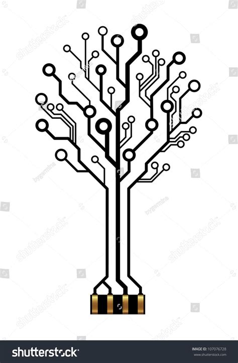 Vector Icon Technology Tree Stock Vector Royalty Free