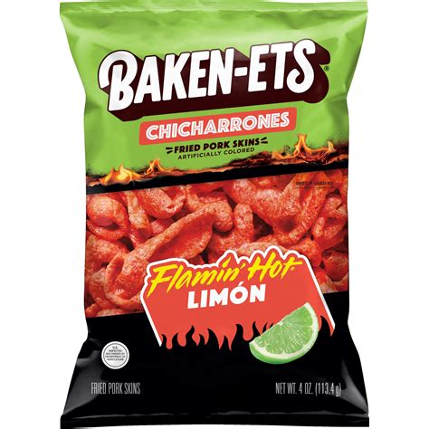 Baken Ets Flamin Hot Limon Fried Pork Skins Shop Now At Snacks