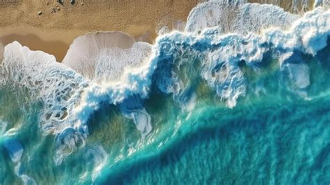 Premium AI Image | aerial view of waves