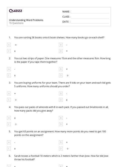 Geometry Word Problems Worksheets For Rd Grade On Quizizz Free