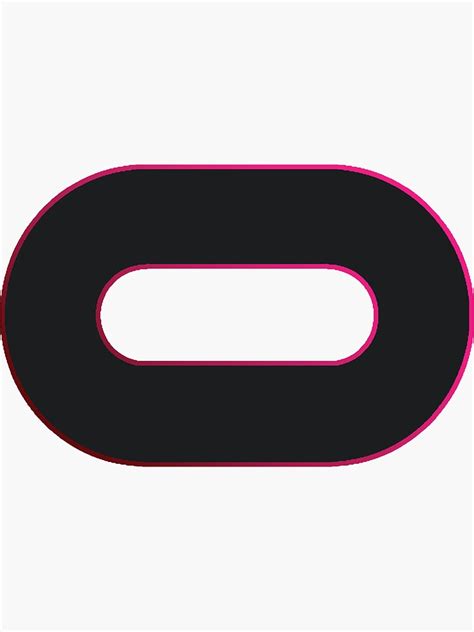 Red Pink Outline Oculus Vr Logo Sticker For Sale By Vrstickers