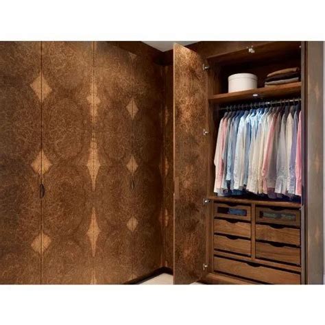 Brown Veneer Bedroom Wardrobe Features Termite Free At Rs Square