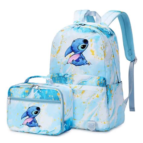 Set Stitch Disney Backpack Disney Stitch Lunch Bag Stitch School