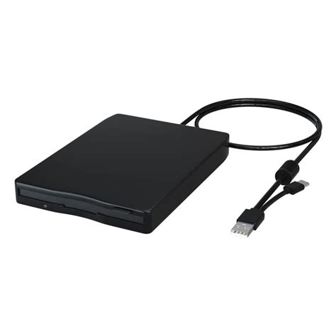 Portable Floppy Disk Reader With Double Ports and Quick Setup for PC