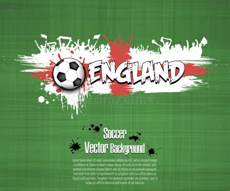 Flag of England and Football Fans Stock Vector - Illustration of people ...