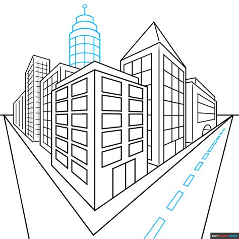 How to Draw an Easy City in Two-Point Perspective - Really Easy Drawing ...