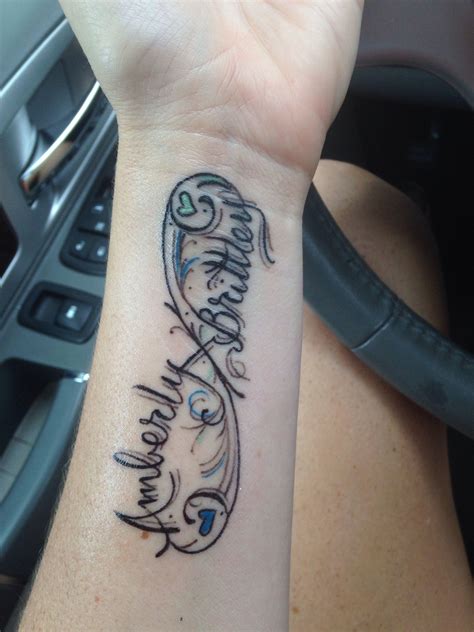 Infinity Wrist Tattoo With Names