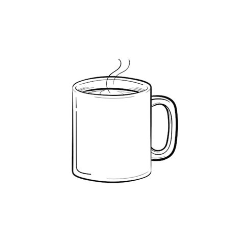 Premium Vector Mug Of Hot Drink Hand Drawn Outline Doodle Icon