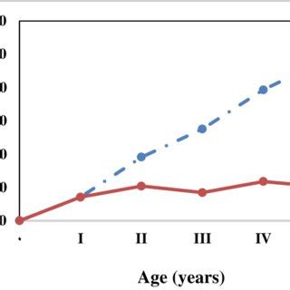 Growth In Length And Increments At End Of Each Life Year Of S