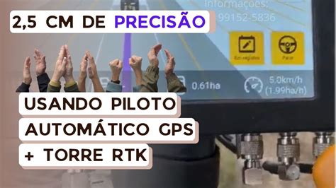 Kit piloto automático GPS torre RTK 2 5 cm de precisão Usando