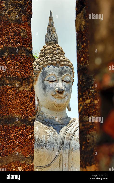 Buddha Statue At Wat Sa Si Temple Sukhotai Historical Park Sukhotai