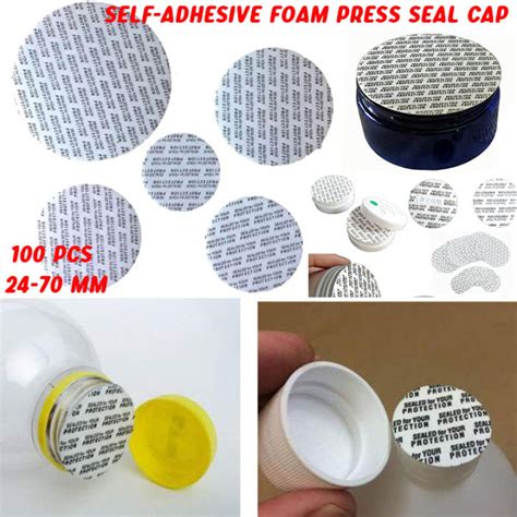 Stock Pcs Press Seal Cap Lers Jar Bottle Foam Safety Tamper Seals