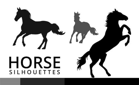 Premium Vector Collection Of Flat Design Horse Silhouette