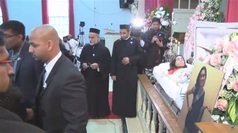 Monisha Jacob In Her Open Casket During Her Funeral Funeral Casket